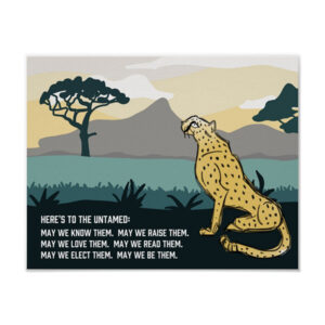 A cheetah starring out to the savanna. 